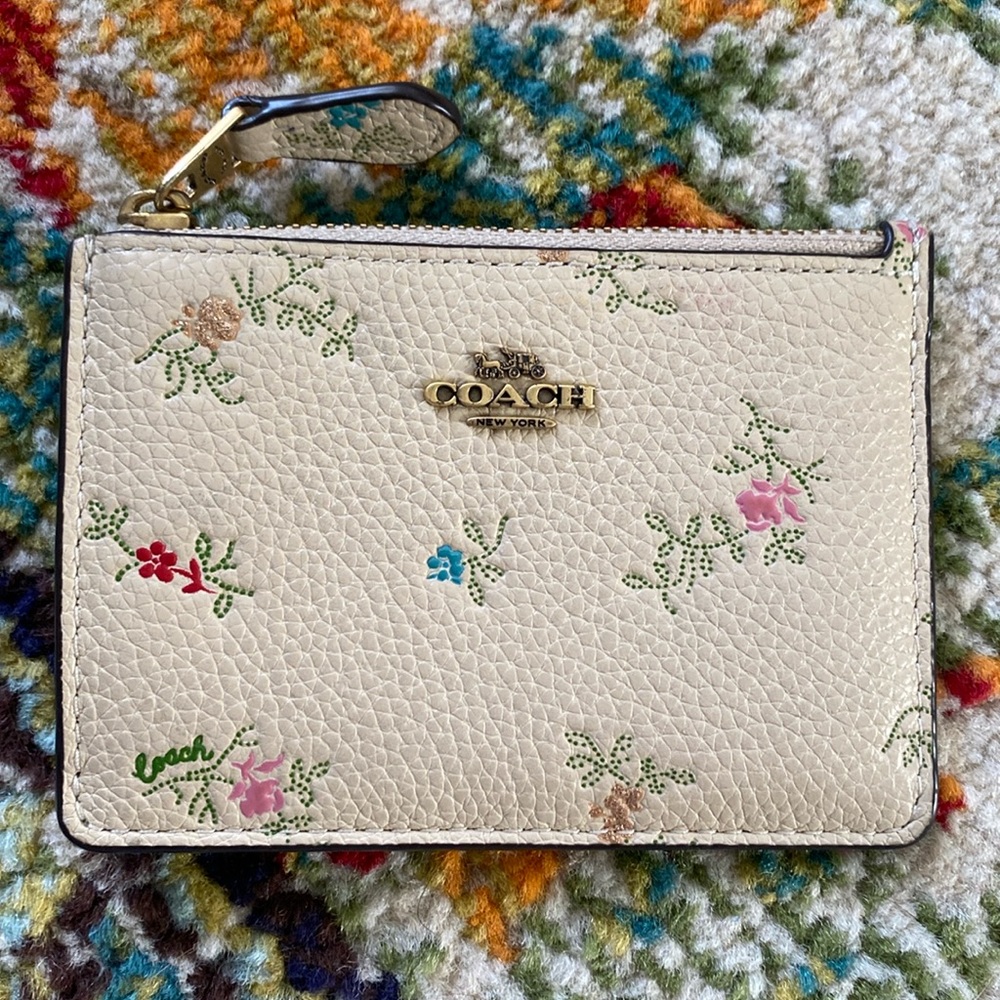 Coach, floral ID and coin case